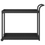 Carrito de bar ratán sintético negro 100x45x83 cm de vidaXL, Carros de cocina y comedor - Ref: Foro24-316666, Precio: 92,21 €...