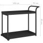 Black synthetic rattan bar cart 100x45x83 cm by vidaXL, Kitchen and dining carts - Ref: Foro24-316666, Price: 92,99 €, Discou...