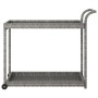 Carrito de bar ratán sintético gris 100x45x83 cm de vidaXL, Carros de cocina y comedor - Ref: Foro24-316667, Precio: 93,55 €,...