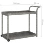 Carrito de bar ratán sintético gris 100x45x83 cm de vidaXL, Carros de cocina y comedor - Ref: Foro24-316667, Precio: 93,55 €,...