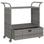 Bar cart with gray synthetic rattan drawer 100x45x97 cm by vidaXL, Kitchen and dining carts - Ref: Foro24-316664, Price: 180,...