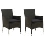 Garden chairs 2 units with black synthetic rattan cushions by vidaXL, Garden chairs - Ref: Foro24-316681, Price: 120,99 €, Di...