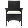 Garden chairs 4 units with black synthetic rattan cushions by vidaXL, Garden chairs - Ref: Foro24-316688, Price: 223,39 €, Di...