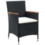 Garden dining chairs 4 units black synthetic rattan by vidaXL, Garden chairs - Ref: Foro24-316695, Price: 290,94 €, Discount: %