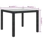 Tempered glass garden table with synthetic rattan, 90x90x75 cm, black. by vidaXL, Garden tables - Ref: Foro24-316698, Price: ...