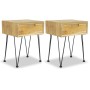 Bedside tables 2 units solid teak 40x30x50 cm by vidaXL, Nightstands - Ref: Foro24-3057527, Price: 147,81 €, Discount: %