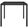 Mesa jardín vidrio templado ratán sintético 90x90x75 cm negro de vidaXL, Mesas de jardín - Ref: Foro24-316699, Precio: 60,49 ...