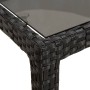 Gartentisch aus gehärtetem Glas und synthetischem Rattan, 90 x 90 x 75 cm, schwarz von vidaXL, Gartentische - Ref: Foro24-316...