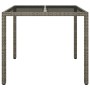 Mesa jardín vidrio templado ratán sintético 90x90x75 cm gris de vidaXL, Mesas de jardín - Ref: Foro24-316701, Precio: 72,07 €...