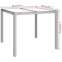 Garden table tempered glass synthetic rattan 90x90x75 cm gray by vidaXL, Garden tables - Ref: Foro24-316701, Price: 72,99 €, ...