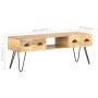 Solid mango wood TV stand 120x35x45 cm by vidaXL, TV Furniture - Ref: Foro24-321790, Price: 119,29 €, Discount: %