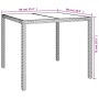 Garden table with tempered glass and synthetic rattan, 90x90x75 cm, white. by vidaXL, Garden tables - Ref: Foro24-316702, Pri...