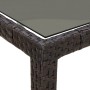 Garden table tempered glass synthetic rattan 150x90x75 cm brown by vidaXL, Garden tables - Ref: Foro24-316704, Price: 133,67 ...