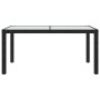 Garden table tempered glass synthetic rattan 150x90x75 cm black by vidaXL, Garden tables - Ref: Foro24-316705, Price: 132,24 ...