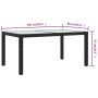 Garden table tempered glass synthetic rattan 150x90x75 cm black by vidaXL, Garden tables - Ref: Foro24-316705, Price: 132,24 ...