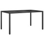 Garden table tempered glass synthetic rattan 150x90x75 cm black by vidaXL, Garden tables - Ref: Foro24-316706, Price: 125,48 ...