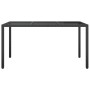 Garden table tempered glass synthetic rattan 150x90x75 cm black by vidaXL, Garden tables - Ref: Foro24-316706, Price: 125,48 ...