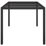 Mesa jardín vidrio templado ratán sintético 150x90x75 cm negro de vidaXL, Mesas de jardín - Ref: Foro24-316706, Precio: 125,4...