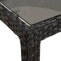 Gartentisch aus gehärtetem Glas und synthetischem Rattan, 150 x 90 x 75 cm, schwarz von vidaXL, Gartentische - Ref: Foro24-31...