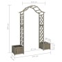 Garden pergola with solid gray fir wood planter by vidaXL, Pergolas, arches and garden trellises - Ref: Foro24-316392, Price:...