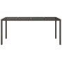 Brauner Gartentisch aus gehärtetem Glas aus synthetischem Rattan, 190 x 90 x 75 cm von vidaXL, Gartentische - Ref: Foro24-316...