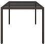 Brauner Gartentisch aus gehärtetem Glas aus synthetischem Rattan, 190 x 90 x 75 cm von vidaXL, Gartentische - Ref: Foro24-316...