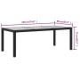 Black synthetic rattan tempered glass garden table 190x90x75 cm by vidaXL, Garden tables - Ref: Foro24-316712, Price: 159,99 ...