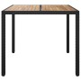 PE rattan garden table solid black acacia wood 90x90x75 cm by vidaXL, Garden tables - Ref: Foro24-316718, Price: 130,99 €, Di...