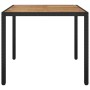 PE rattan garden table solid black acacia wood 90x90x75 cm by vidaXL, Garden tables - Ref: Foro24-316718, Price: 130,99 €, Di...