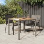 Gartentisch PE Rattan massives Akazienholz grau 90x90x75 cm von vidaXL, Gartentische - Ref: Foro24-316719, Preis: 127,97 €, R...