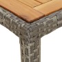 Mesa de jardín ratán PE madera acacia maciza gris 90x90x75 cm de vidaXL, Mesas de jardín - Ref: Foro24-316719, Precio: 127,97...