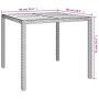 PE rattan garden table with solid gray acacia wood, 90x90x75 cm. by vidaXL, Garden tables - Ref: Foro24-316719, Price: 127,97...