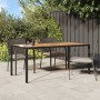 Schwarzer Gartentisch aus synthetischem Rattan-Akazienholz, 190 x 90 x 75 cm von vidaXL, Gartentische - Ref: Foro24-316722, P...