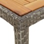 Garden table made of gray synthetic rattan acacia wood 190x90x75 cm by vidaXL, Garden tables - Ref: Foro24-316723, Price: 146...