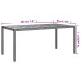 Garden table made of gray synthetic rattan acacia wood 190x90x75 cm by vidaXL, Garden tables - Ref: Foro24-316723, Price: 146...