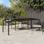 Brown PE rattan tempered glass garden table 250x100x75 cm by vidaXL, Garden tables - Ref: Foro24-316724, Price: 141,12 €, Dis...