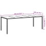 Gray PE rattan tempered glass garden table 250x100x75 cm by vidaXL, Garden tables - Ref: Foro24-316727, Price: 140,99 €, Disc...