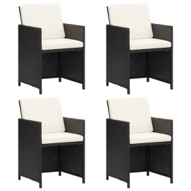 Garden chairs 4 units black synthetic rattan by vidaXL, Garden chairs - Ref: Foro24-316745, Price: 218,99 €, Discount: %