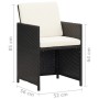 Garden chairs 4 units black synthetic rattan by vidaXL, Garden chairs - Ref: Foro24-316745, Price: 229,61 €, Discount: %