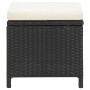 Garden stools 4 units and black synthetic rattan cushions by vidaXL, Garden chairs - Ref: Foro24-316748, Price: 112,99 €, Dis...