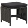 Garden stools 4 units and black synthetic rattan cushions by vidaXL, Garden chairs - Ref: Foro24-316749, Price: 128,88 €, Dis...