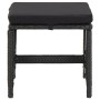 Garden stools 4 units and black synthetic rattan cushions by vidaXL, Garden chairs - Ref: Foro24-316749, Price: 128,88 €, Dis...