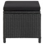 Garden stools 4 units and black synthetic rattan cushions by vidaXL, Garden chairs - Ref: Foro24-316749, Price: 128,88 €, Dis...