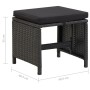 Garden stools 4 units and black synthetic rattan cushions by vidaXL, Garden chairs - Ref: Foro24-316749, Price: 128,88 €, Dis...