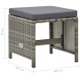 Garden stools 4 units and gray synthetic rattan cushions by vidaXL, Garden chairs - Ref: Foro24-316750, Price: 115,06 €, Disc...