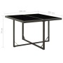 Synthetic rattan and black glass garden table 109x107x74 cm by vidaXL, Garden tables - Ref: Foro24-316764, Price: 107,52 €, D...