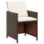 Garden chairs with cushions 4 units brown synthetic rattan by vidaXL, Garden chairs - Ref: Foro24-316776, Price: 166,99 €, Di...