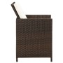 Garden chairs with cushions 4 units brown synthetic rattan by vidaXL, Garden chairs - Ref: Foro24-316776, Price: 166,99 €, Di...