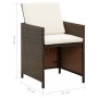 Garden chairs with cushions 4 units brown synthetic rattan by vidaXL, Garden chairs - Ref: Foro24-316776, Price: 166,99 €, Di...