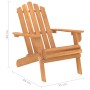 Solid Acacia Wood Adirondack Garden Chair by vidaXL, Garden chairs - Ref: Foro24-316830, Price: 125,99 €, Discount: %